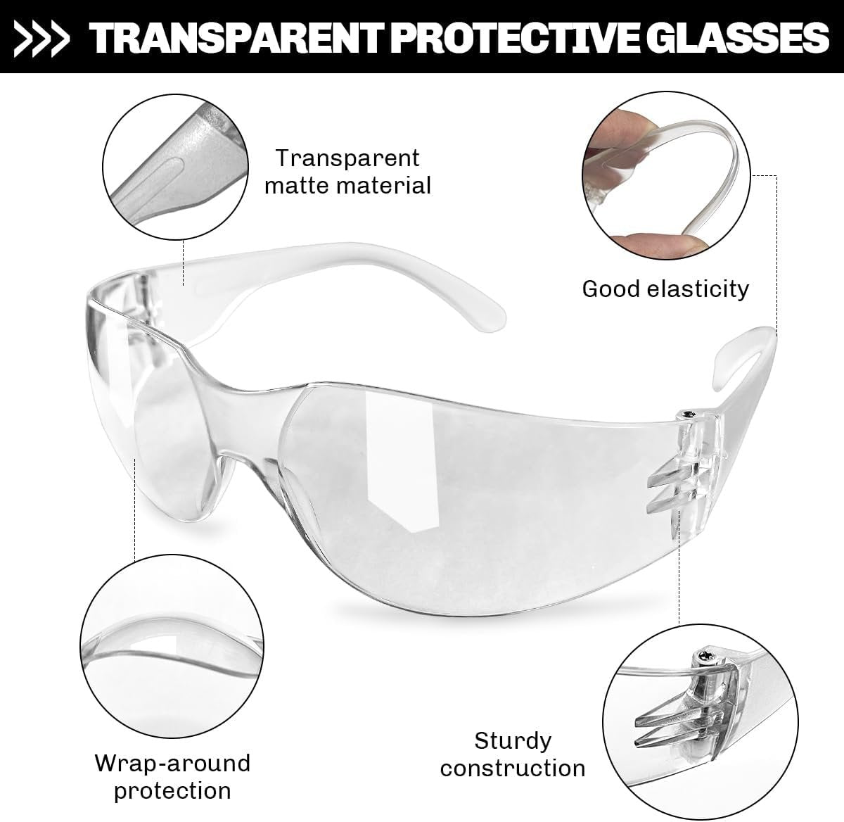 36 Packs Safety Glasses for Men and Women - Clear Shooting Glasses and Goggles for Ultimate Eye Protection