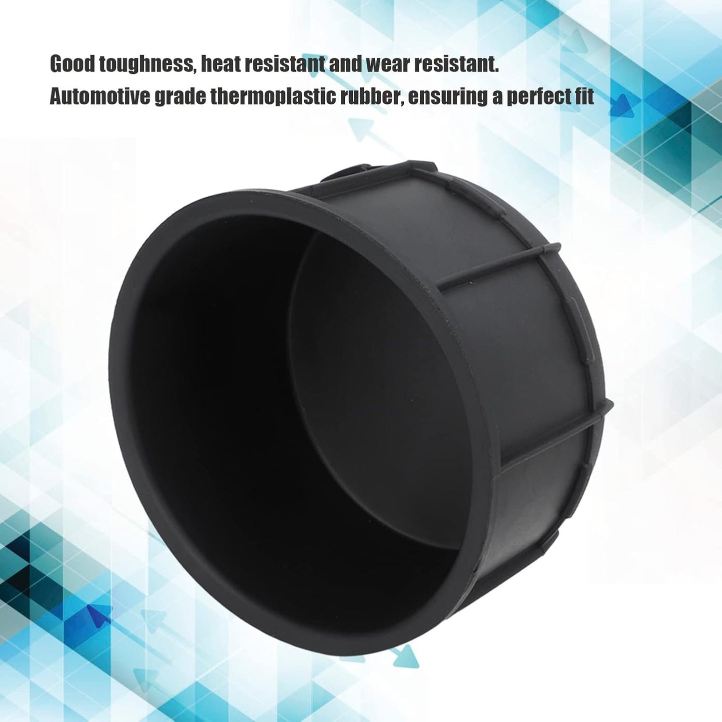 Cup Holder Insert Liner, 2Pcs Black Rubber Center Console Cup Holder Insert Liner Automotive Interior Accessories 9cmx4.5cm/3.5cmx1.8in