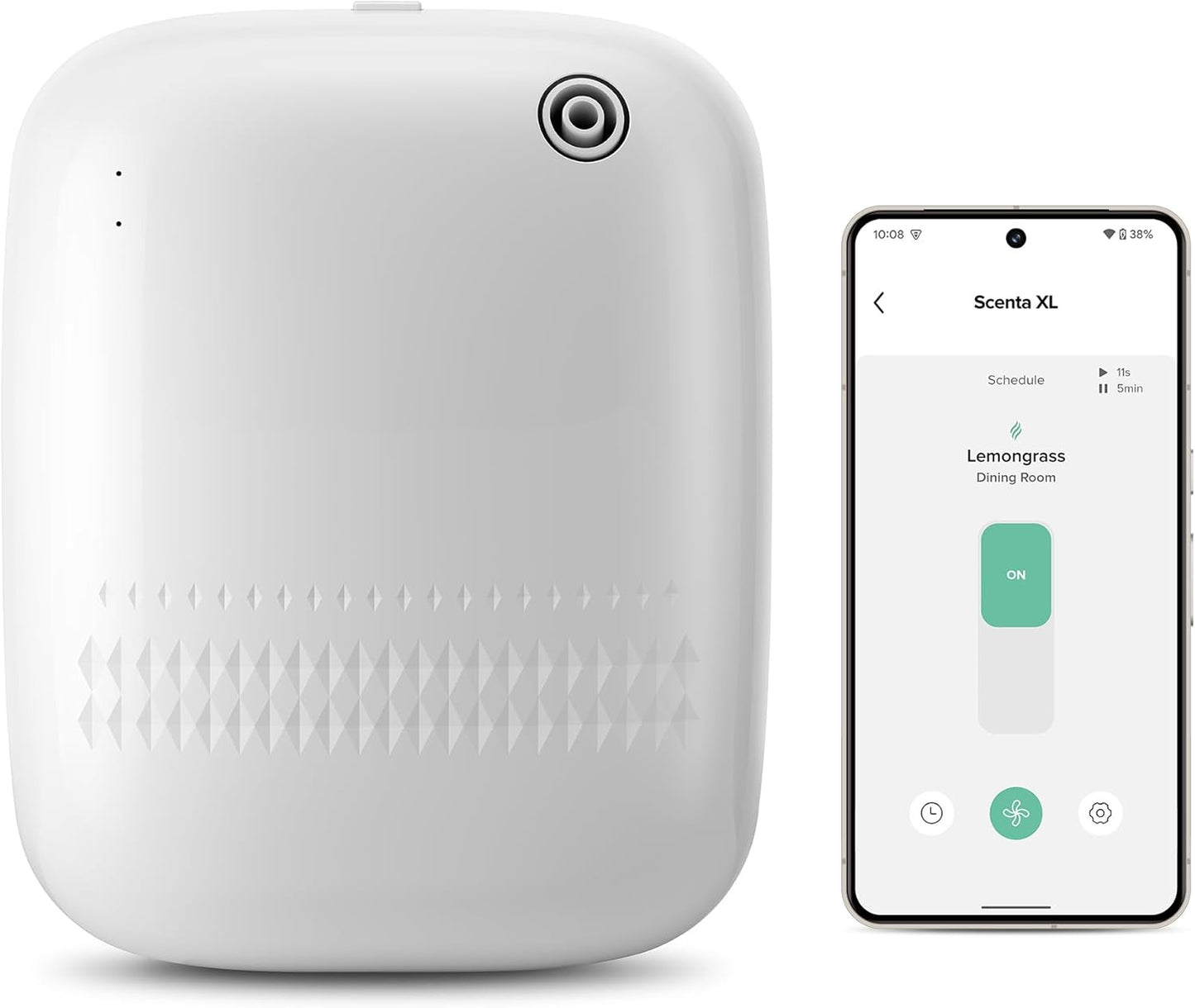 Waterless Essential Oil Diffuser for Home and Commercial Use, Up to 2000 sq.ft. 400 mL Capacity, Aromatherapy Scent Diffuser for Large Rooms, Smart Scent Air Machine, ANW-White
