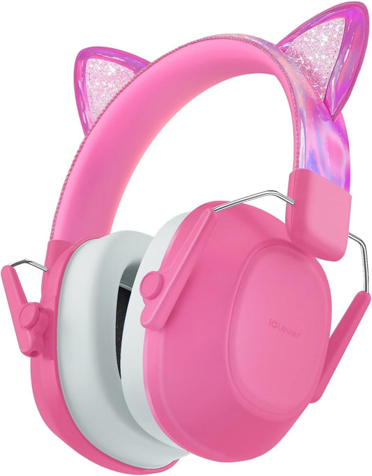iClever Noise Cancelling Headphones for Kids, SNR 29dB Safety Noise Reduction Ear Muffs for Autism Sensory &Concentration Aid, Ear Hearing Protection for Fireworks/Event/Concert