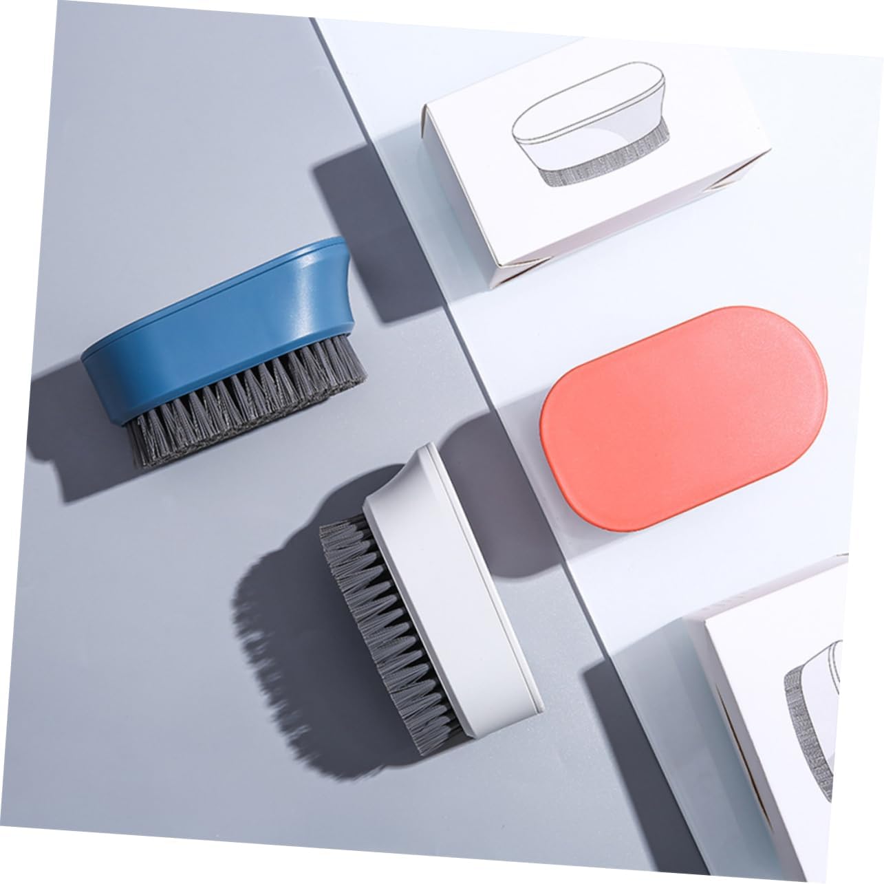 HOMOCONO 3pcs Laundry Brush Soft Bristles Cleaning Brush for Clothes Shoes Durable Cleaner Tool Home Cleaning Essential Random Color