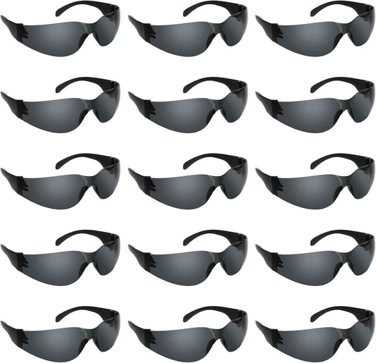12 Pack Clear or Tinted Safety Glasses,Protective Eyewear for Men Women,Safety Eyewear Eye Protection Safety Glasses