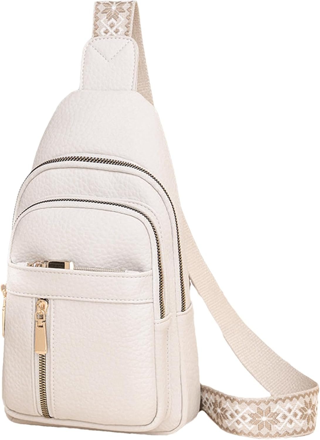Small Sling Bag for Women | Single Shoulder Travel Pouch | Multi-Pocket Casual Fanny Pack, Body Purse, Womens Chest Bag for Travelling