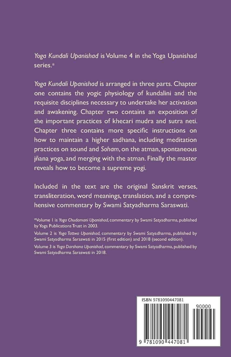 Yoga Kundali Upanishad: Theory and Practices for Awakening Kundalini: 4