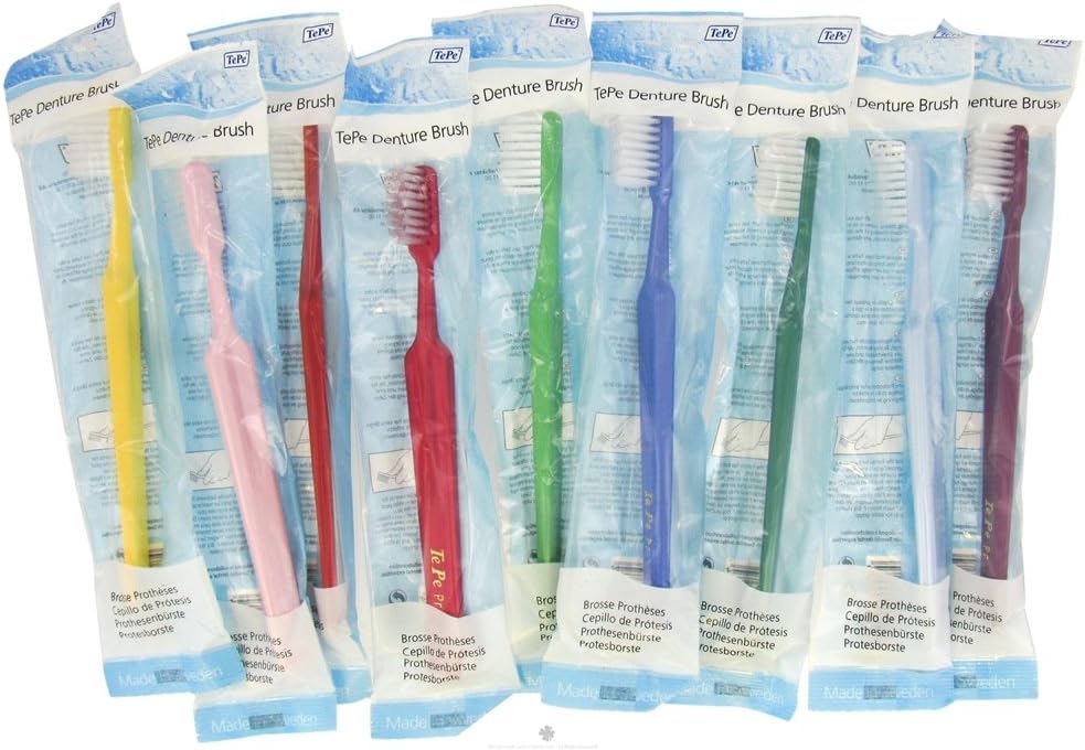 TePe Oral Health Care Denture Brush, 15 Brushes by "TePe Oral Health Care, Inc."
