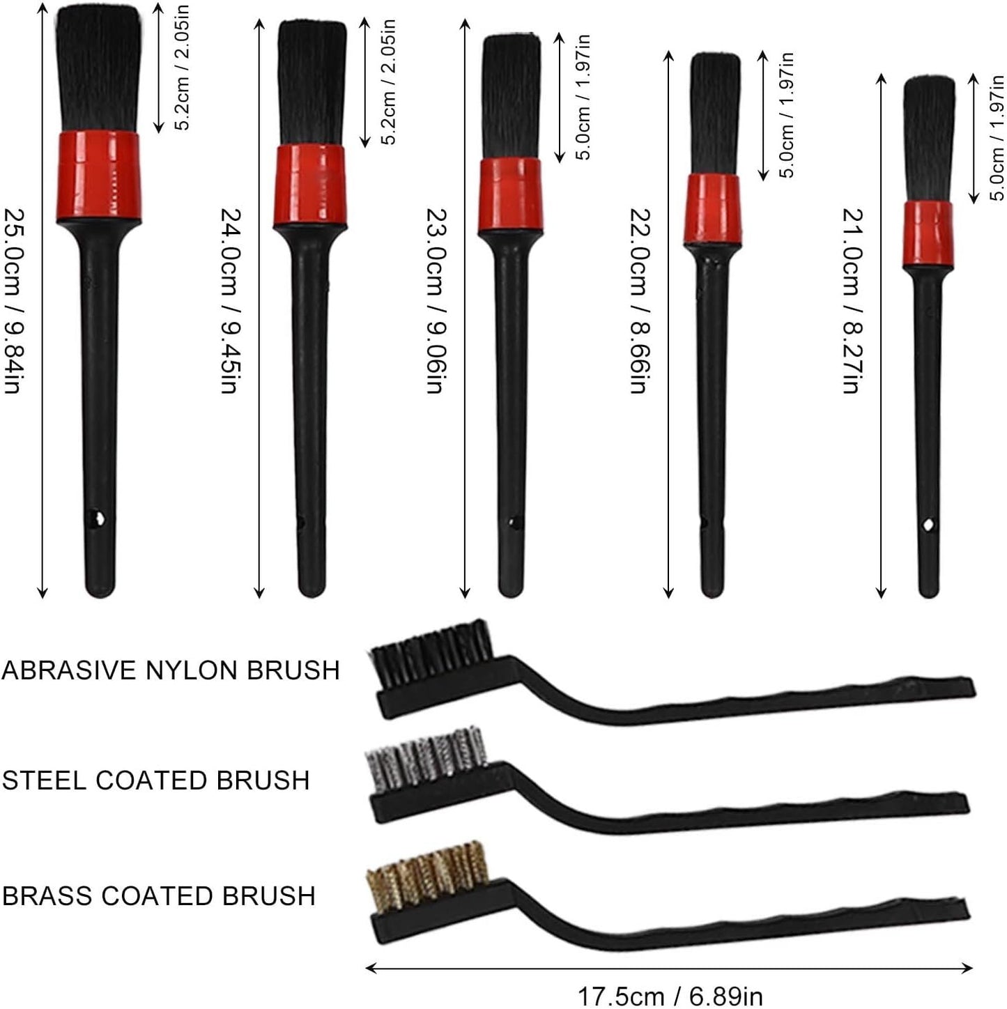 14pcs Car Detailing Brush Auto Detail Cleaning Tool Set Kit for Interior Exterior