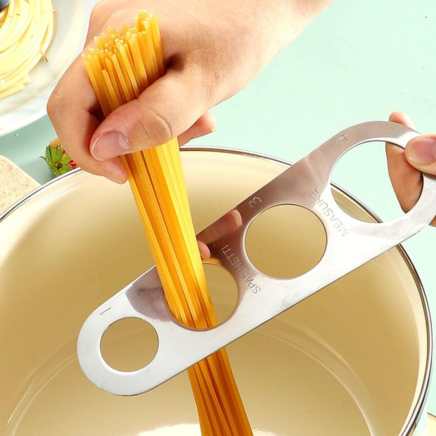 Pasta Spaghetti Measurer Tool, 2PCS Stainless Steel Pasta Portion Control Gadgets Noodle Portion Measure Kitchen Cooking Tool