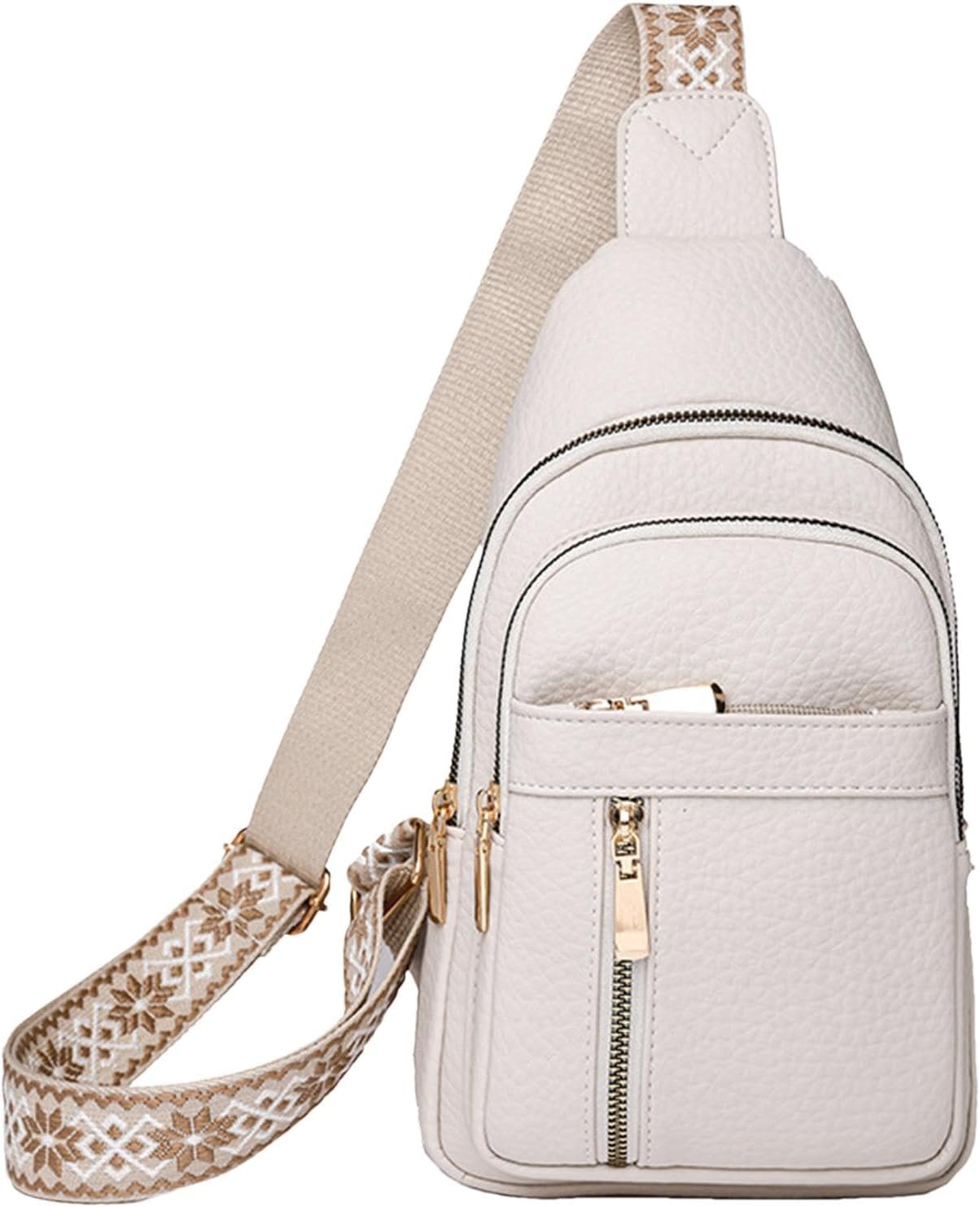 Small Sling Bag for Women | Single Shoulder Travel Pouch | Multi-Pocket Casual Fanny Pack, Body Purse, Womens Chest Bag for Travelling