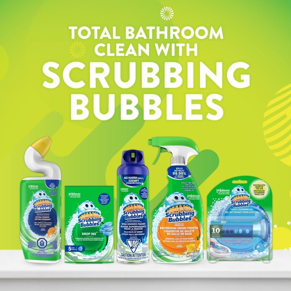Scrubbing Bubbles® Drop-Ins™, Fragrance infused with essential oils, 5 Discs