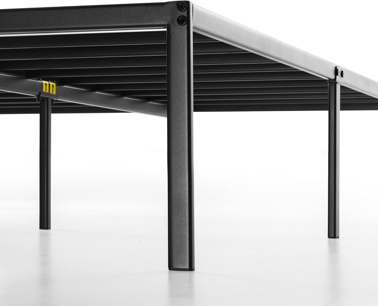 Best Price Mattress 14 Inch Metal Platform Beds w/Heavy Duty Steel Slat Mattress Foundation (No Box Spring Needed), Twin Size, Black