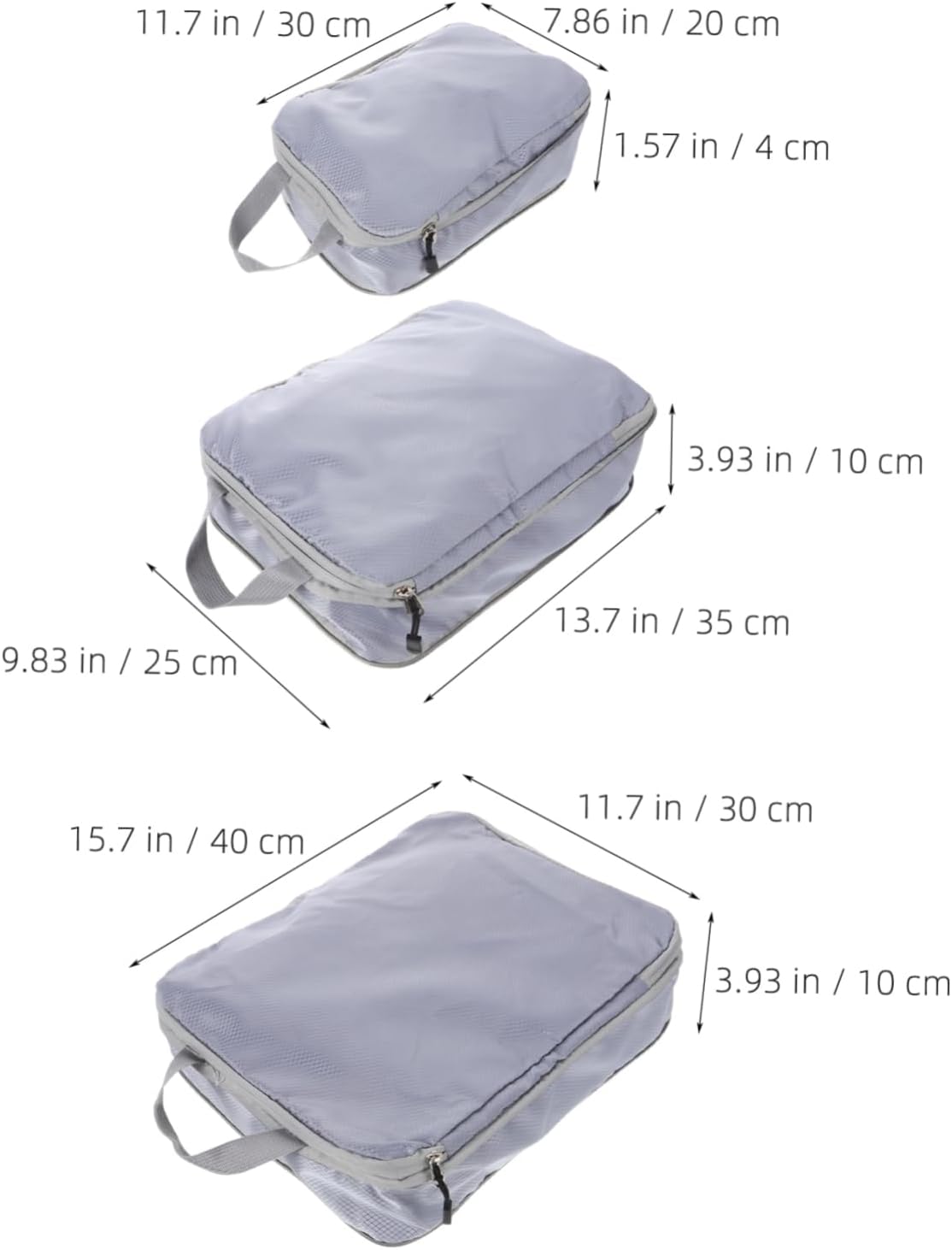 LIFKOME 3Pcs Travel Storage Bag Compression Organizer Bags for Clothes Shoes Toiletries and Lightweight Travel Packing Cubes for Easy Organization