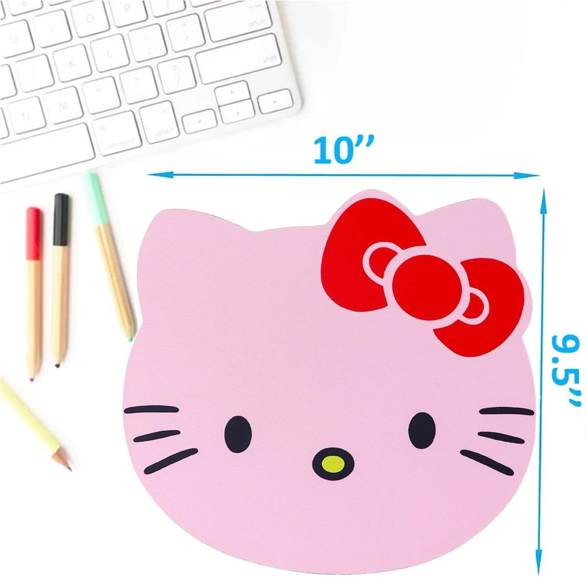 NTSEOT Kawaii Hello Kitty Mouse Pad, Cute Mouse Pad for Computer Laptop - Hello Kitty Accessories - Mousepad for Women, Office Desk Decor Stuff (Pink)