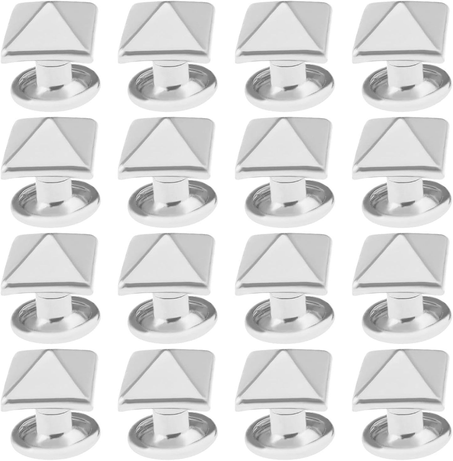 SING F LTD 200pcs Pyramid Rivets Spike Square Studs Rivets Spike Screw Craft Punk Novelty Jewerly Accessories DIY Decoration For Leather Clothing Shoes 8x8mm