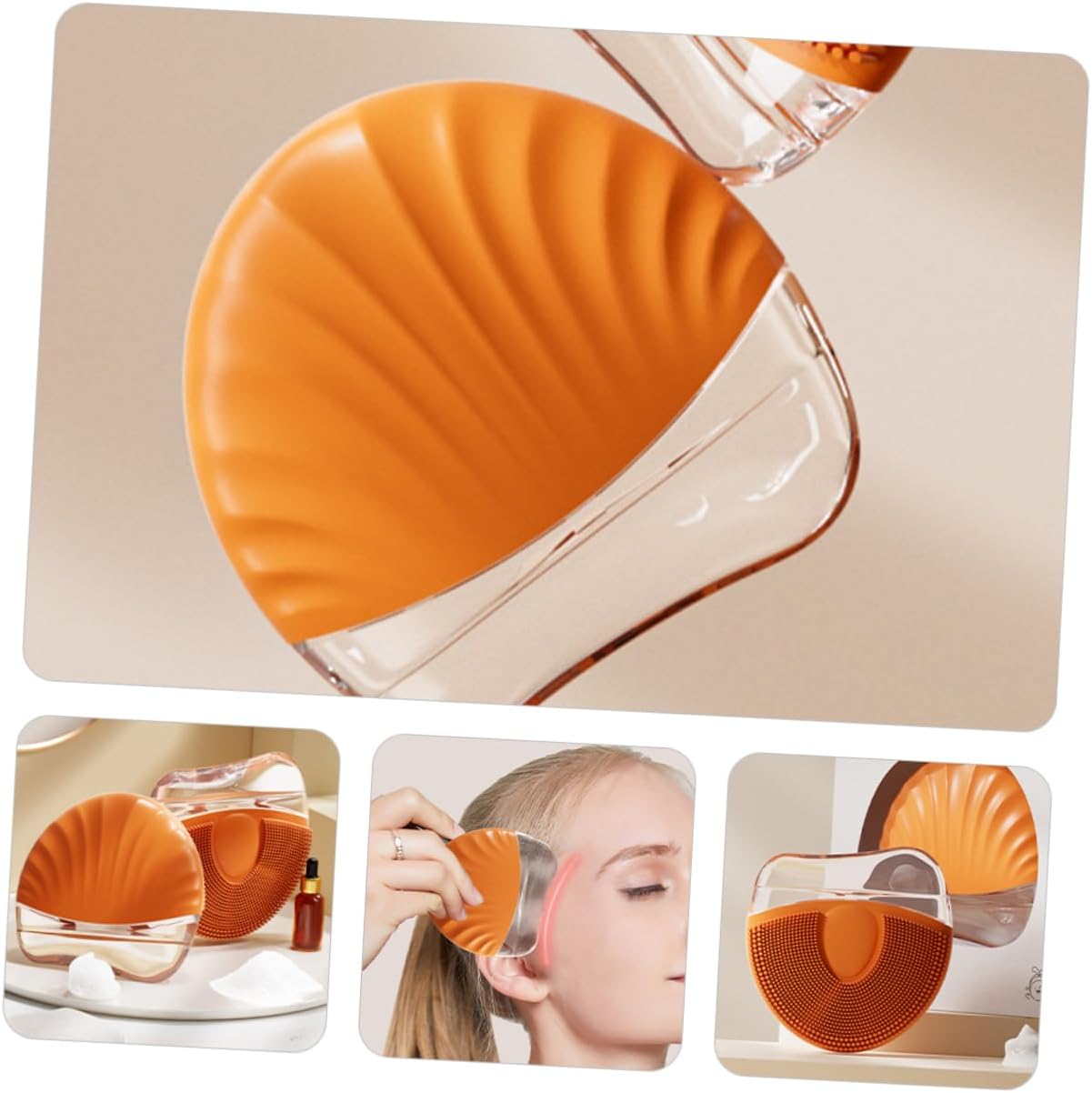 Vaguelly Face Scraper Gua Sha Tool Face Massage Device for Gentle Skin Care Portable Facial Exfoliator for Home Travel Use Cute Design for Daily Skincare Routine