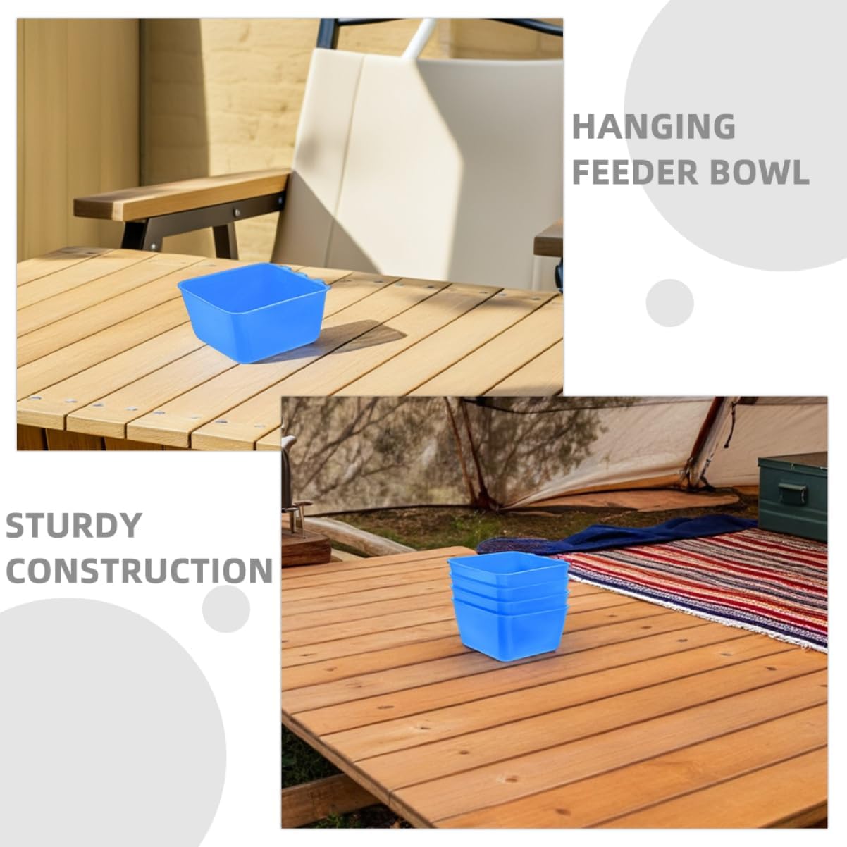 ANDRESLAD 6pcs Bird Bowl Rabbit Feeding Cup Rooster Water Bowl Water Dispenser Bowl Bird Water Feeder Poultry Feeder Rabbit Food Bowl Pet Water Cup Poultry Watering Cups Bunny Feeder or Blue