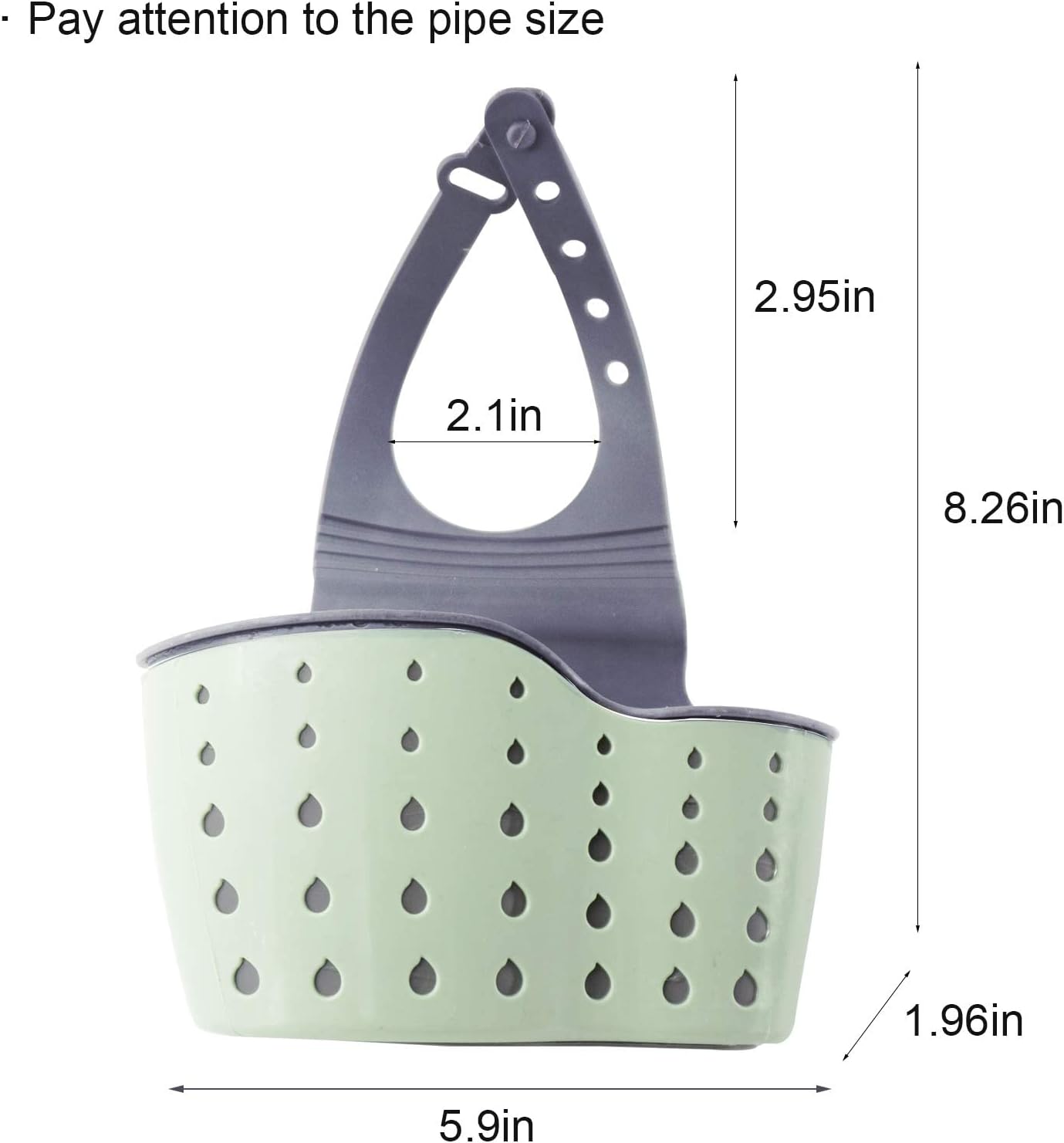 VANVENE Kitchen Sink Shelf Soap Sponge Drain Rack Holder Double Decker Hanging Basket Storage Suction Cup Kitchen Organizer Sink Accessories Wash Dropshipping 1Pcs (Green)