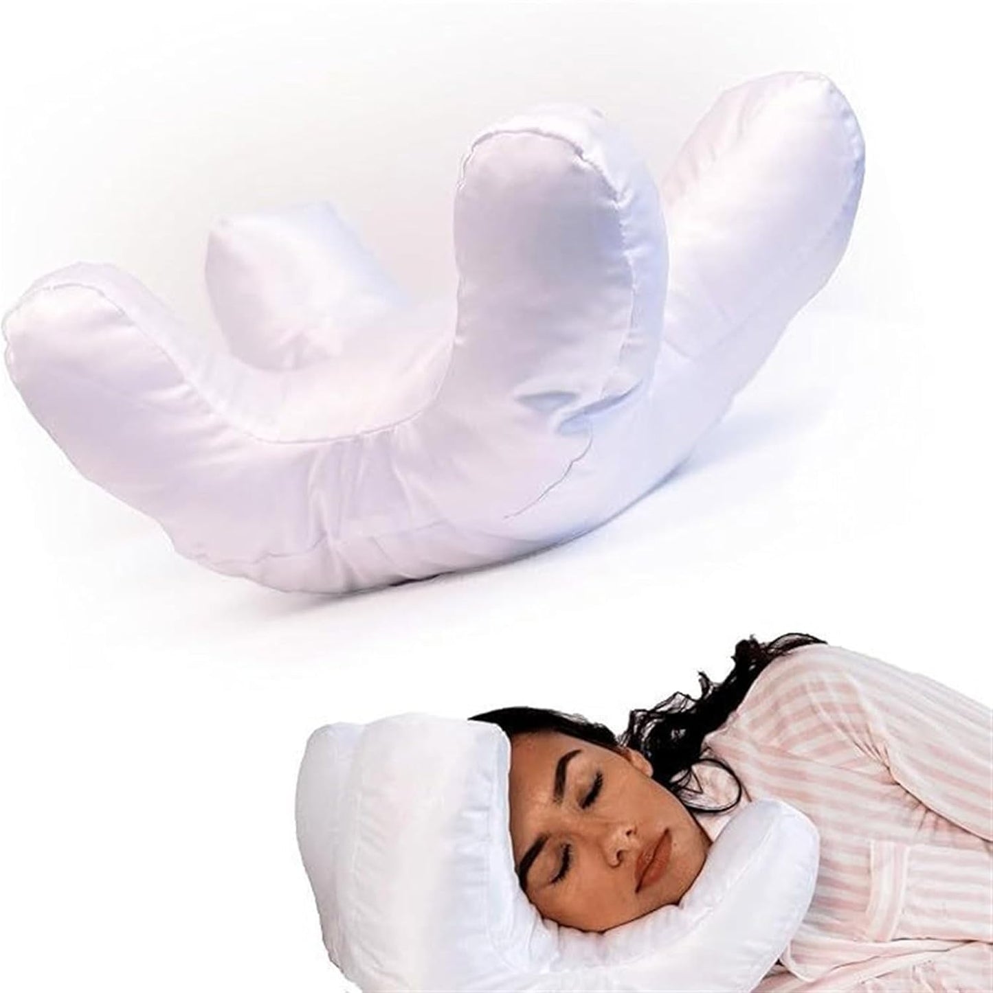 Face Pillows Satins Pillowcase! AntiWrinkle Pillows Beauty Sleep AntiWrinkles-Aging Back Sleep
