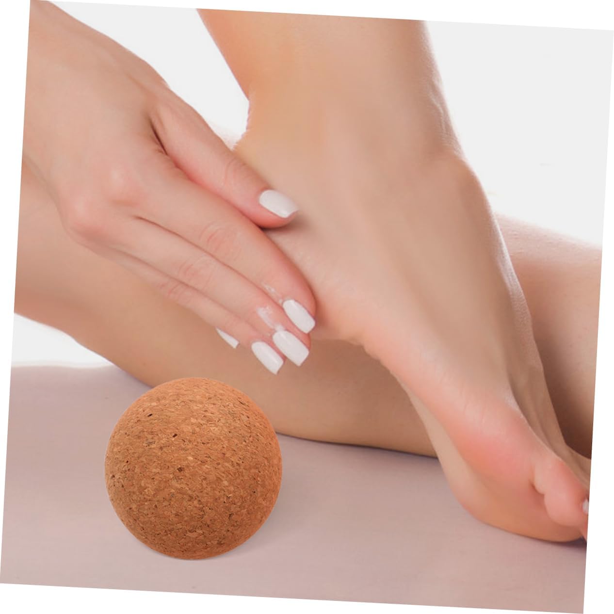 Mikikit Palla da Yoga Pratica Palla da Massaggio Fitness Massaggio alle Spalle Massagi Rulli per i Muschi di Yoga Sfera di Sughero Massaggiatore Muscolare Trucioli di Sughero