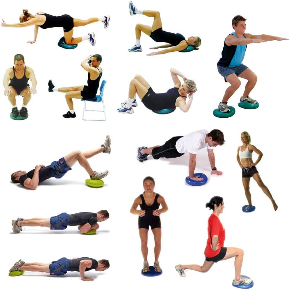 Balance Cushion - Improve Stability and Balance, Inflatable PVC Anti-Burst | Home Fitness Yoga Pilates Rehabilitation