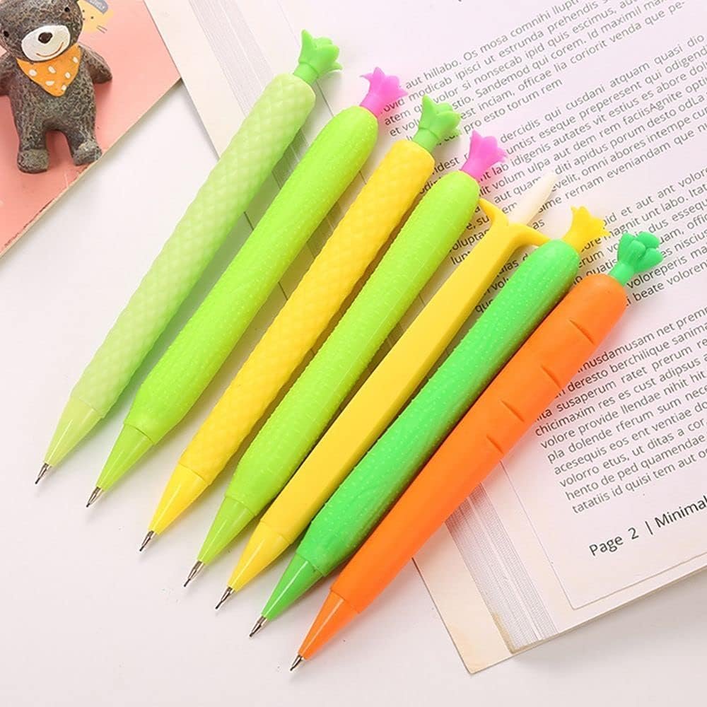 Galyacht 1Pcs Yellow Banana Kawaii Mechanical Pencils, Retractable Press Pens Creative Automatic Pens, School Stationery Writing Supplies Mechanical Pencils