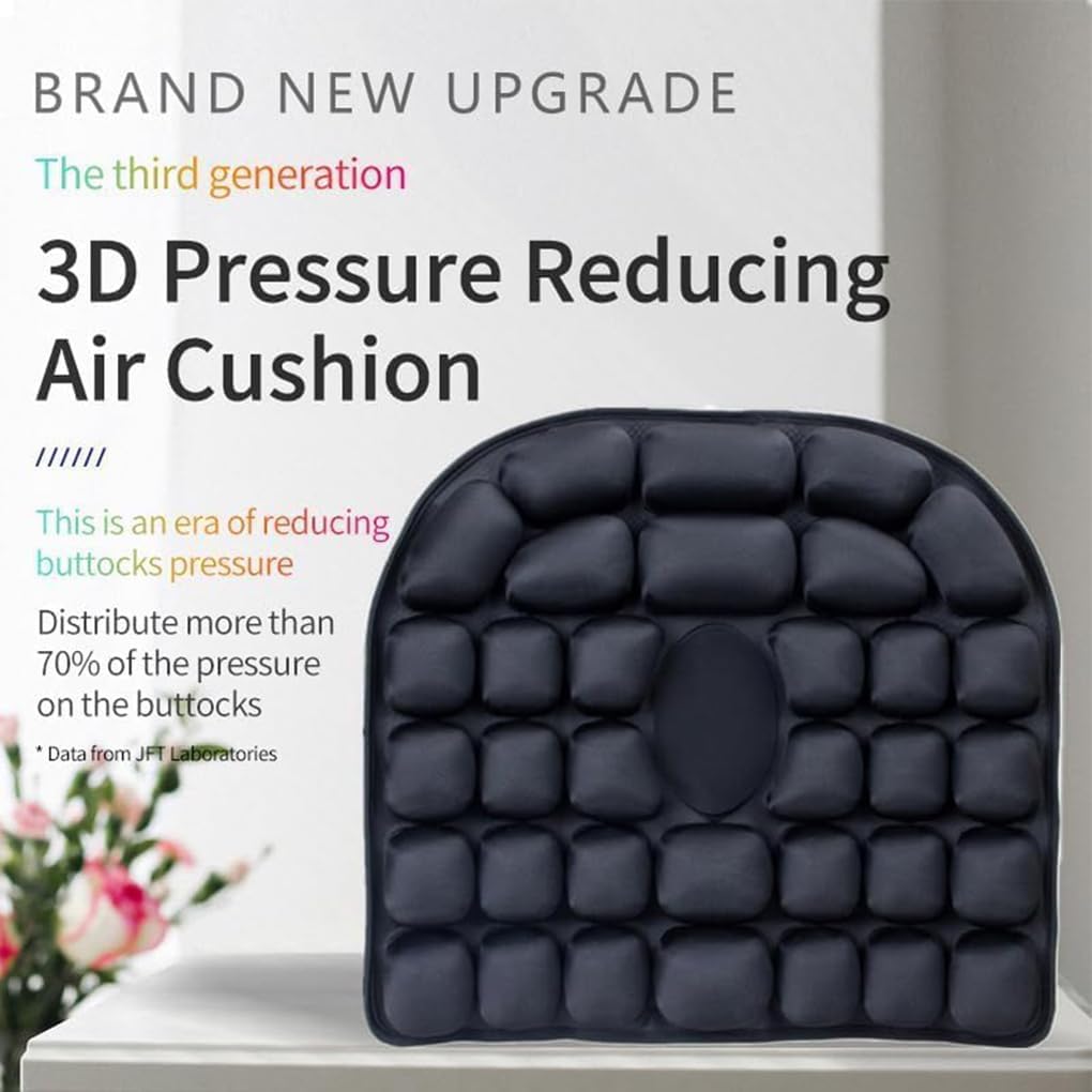 EUIOOVM Airplane Cushion for Long Flights Seat Cushion Sondur Dynamically Pressure and Curve Airplane with Customizable Firmness