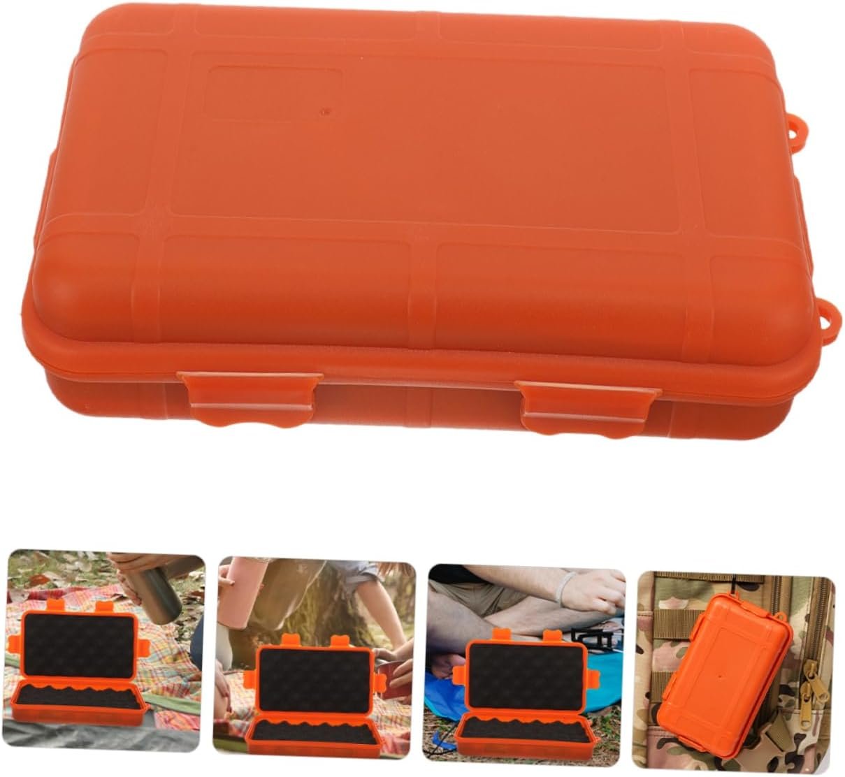 TIDTALEO Box Anti-fall Portable Storage Case Shockproof Bins Cooler Survival Outdoor Gadgets Plastic Orange