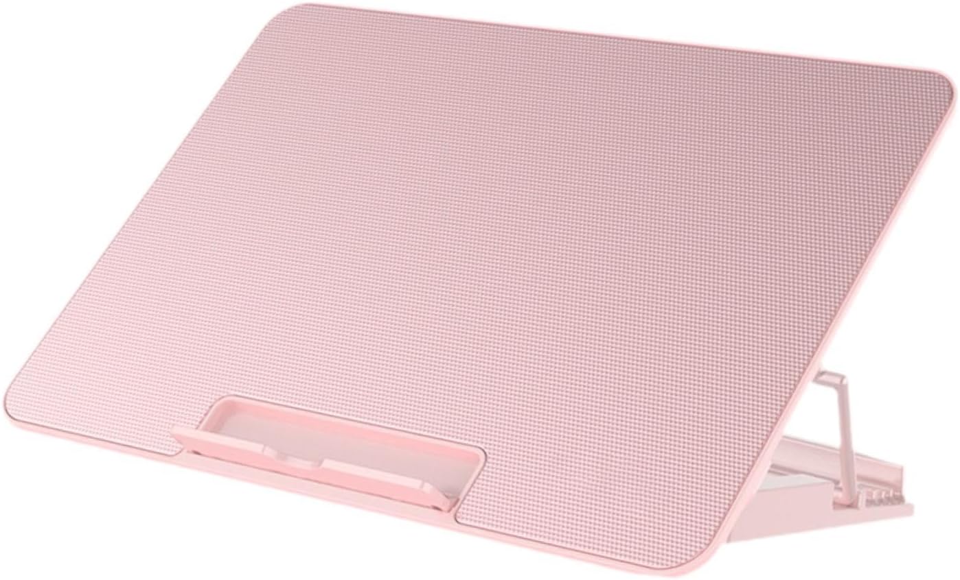 NonMiFyR Laptop Cooling Pad, Laptop Cool, Quiet, Laptop Riser, Portable, Gaming, 6 Fans, Heat Protection, Height Adjustment, Lap Chill, Pink