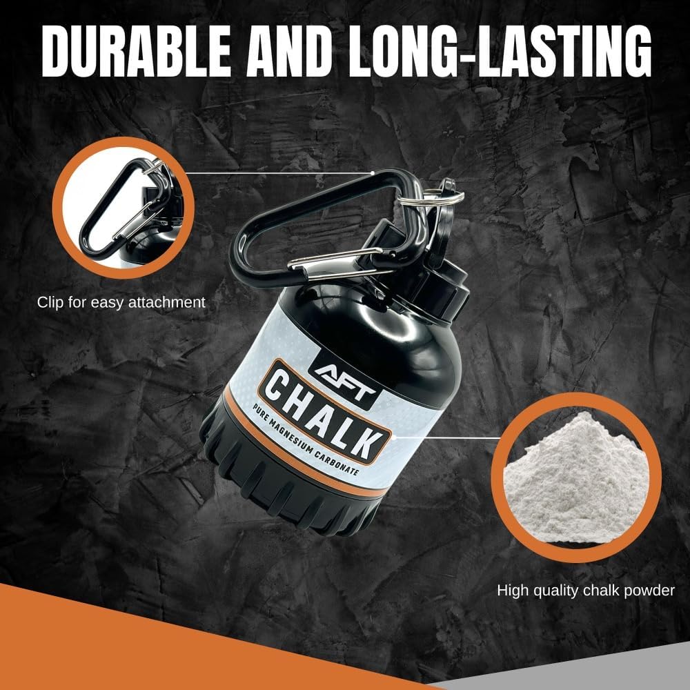 Arlu Fitness Tech Sports Chalk (On-The-Go) by - Gym Chalk, Rock Climbing Chalk, Gymnastics Chalk. Portable, Easy to use and Easy to Refill Container. Less Mess, Premium Grade Chalk with no fillers