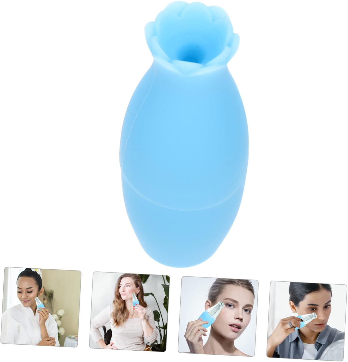 CRILSTYLEO Ghiaccio in Silicone Cura Della Pelle Strumento Di Bellezza Per Viso Massaggio Freddo Mattino Per Alleviare Gonfiore