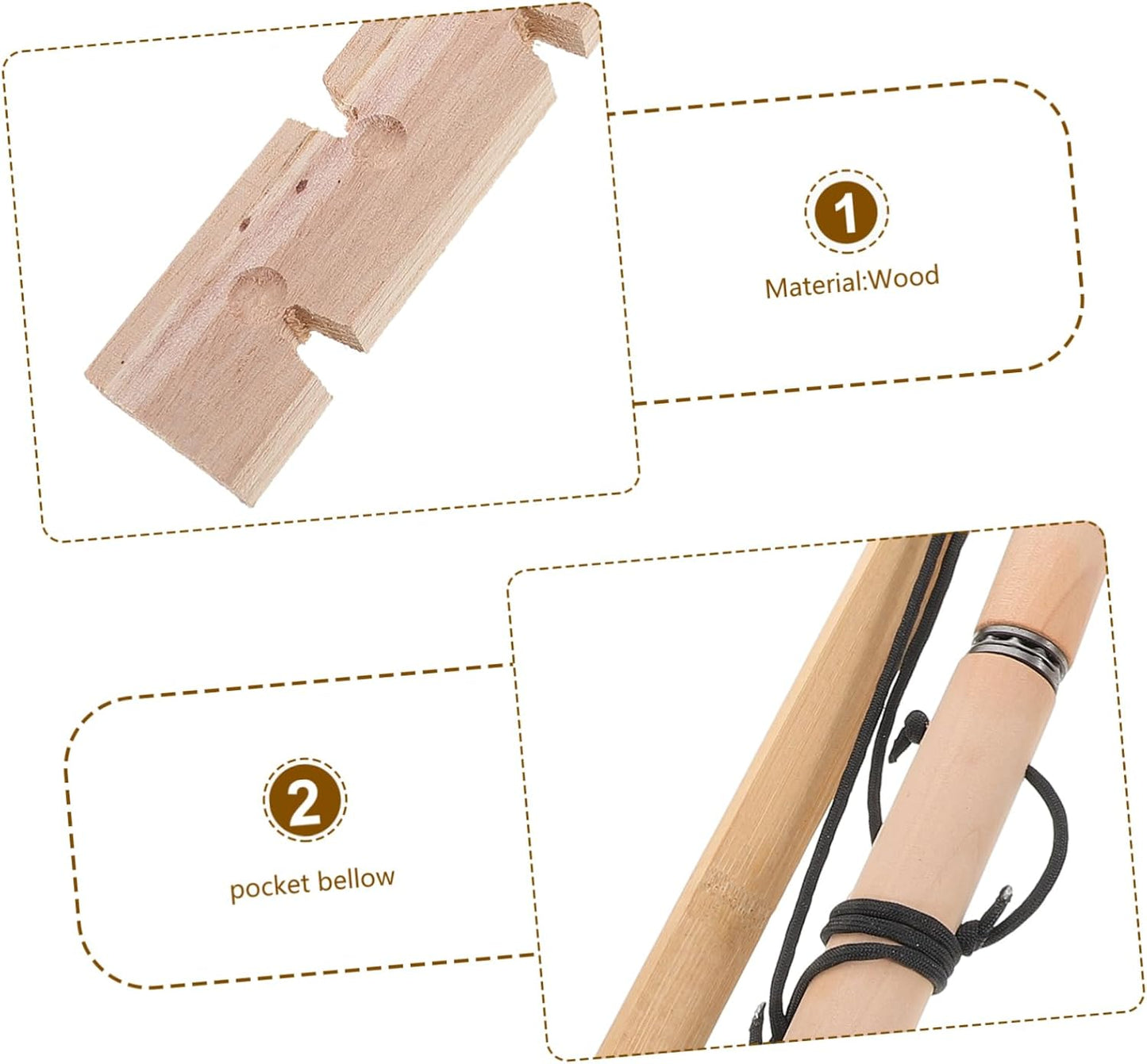 Abaodam Camping Fire Starters Kit Multifunctional Wood Bow Drill Tool for Boy Girl Outdoor Survival Learning Lightweight Portable for Family Activities Hiking Fishing and Picnics