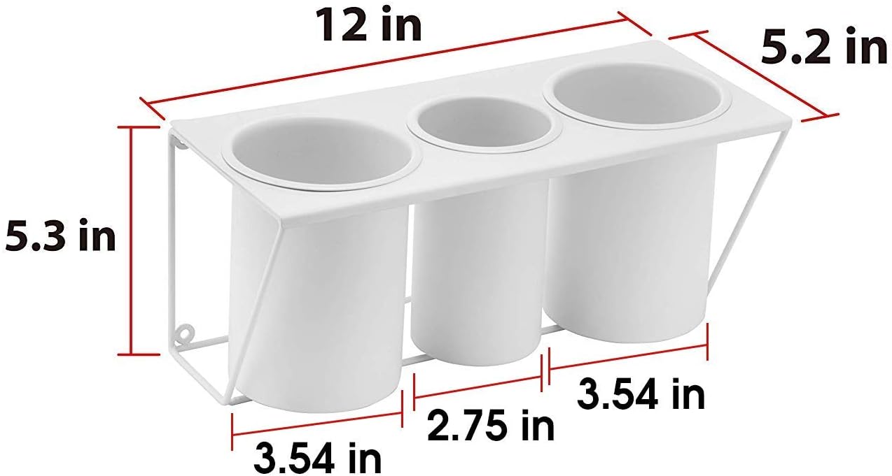 JackCubeDesign Hair Dryer Holder Hair Styling Product Care Tool Organizer Bath Supplies Accessories Tray Stand Storage Bathroom Steel Hair Dryer Holder(White) MK470A