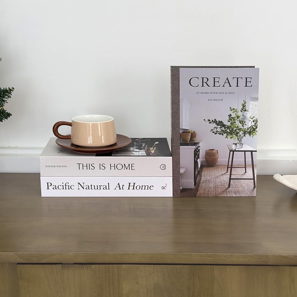 3 Pack Decorative Faux Books Set for Home Aesthetic - Luyseyha Fake Hollow Books Decor for Bookshelf Coffee Table, Living Room, Bedroom
