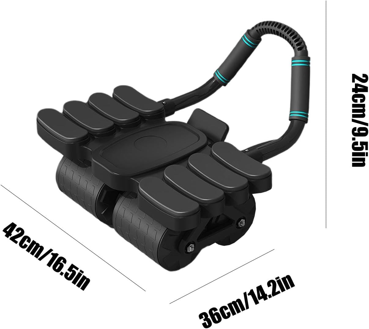 ABS Roller, Gym Equipment Ab Trainer with Elbow Support, Stable Addominal Exercise Wheel, Core Strength Workout Machine, Portable Fitness Gear for Home, Indoor Training