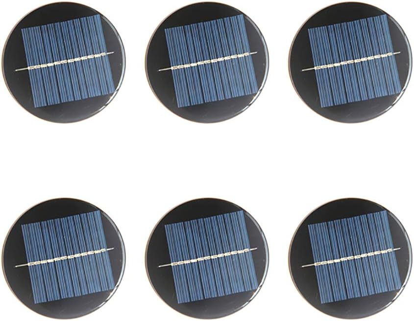 NUZAMAS Set of 6 Pieces 6V 80mm Micro Mini Solar Panel Cells for Solar Power Energy, DIY Home, Garden Light, Science Projects - Toys - Battery Charger