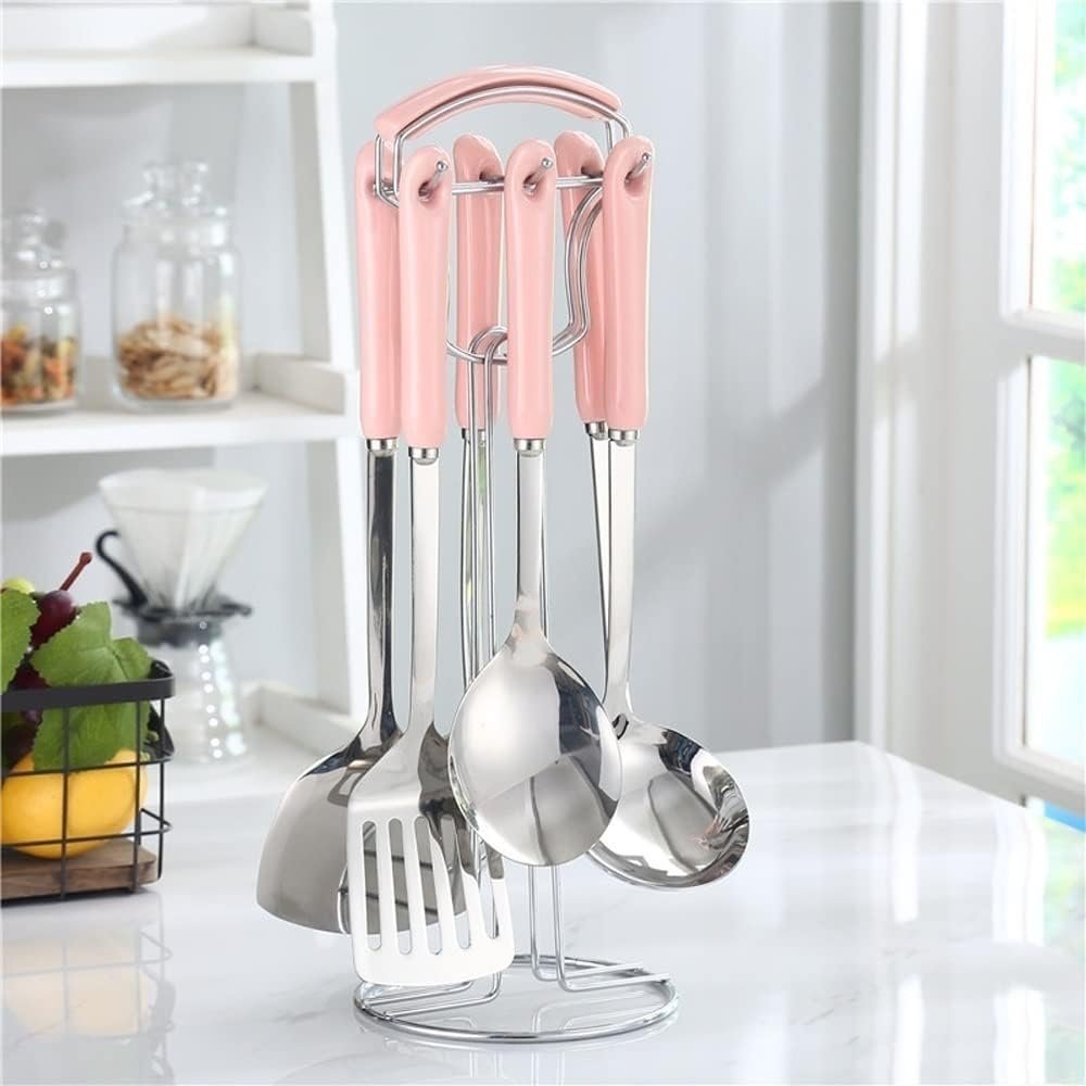 NSTVVEE Cucchiai da Cucina Spatole in Acciaio Inossidabile Utensili e Gadget da Cucina Utensili da Cucina Set da 7 Pezzi