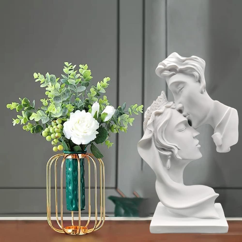 PIGPIGFLY Kiss of Love Statue Decorative Figures Home Living Room Decorative Figures Home Living Room Decorative Sculpture Abstract Polyresin Sculpture Gift