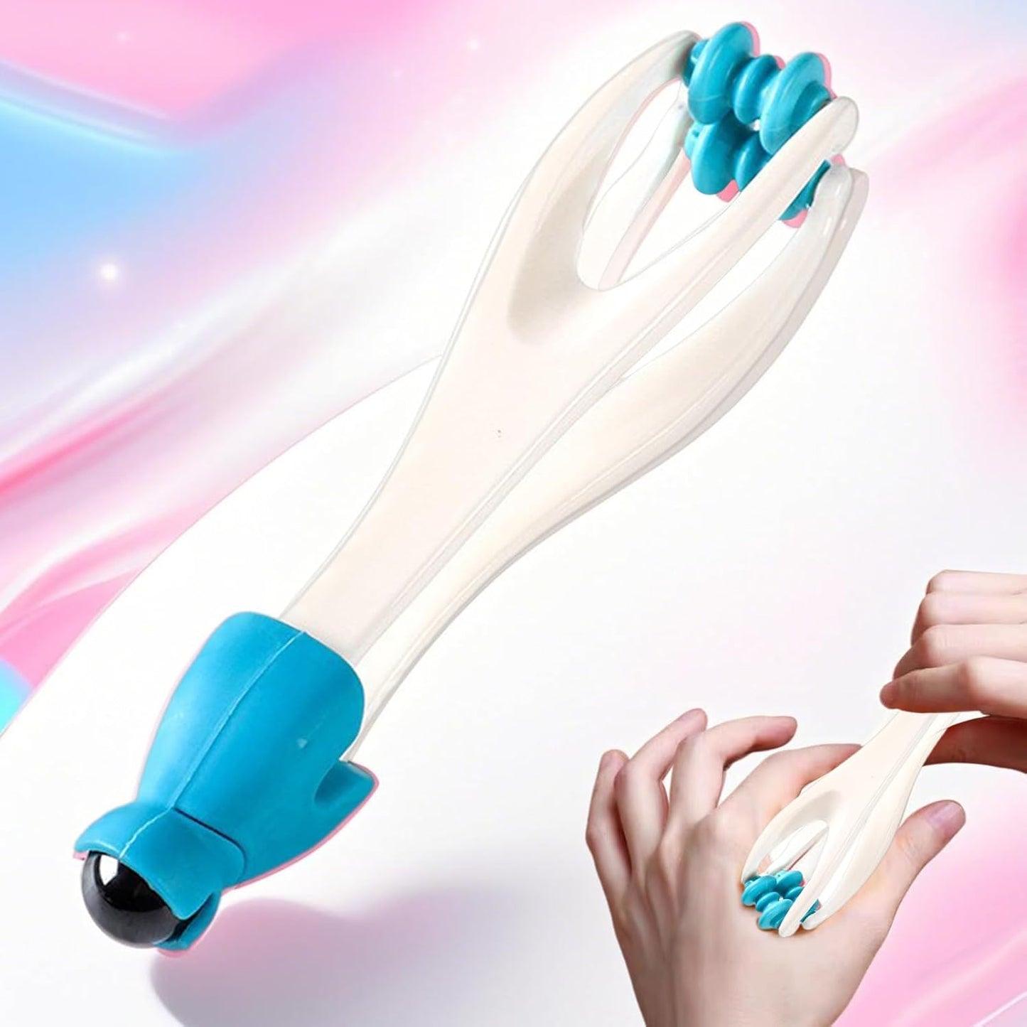Strumento di massaggio per le dita - Massager del punto di pressione manuale con anelli a rulli in cordone | Dispositivo di rilassamento delle dita della terapia a mano portatile per recupero muscolar