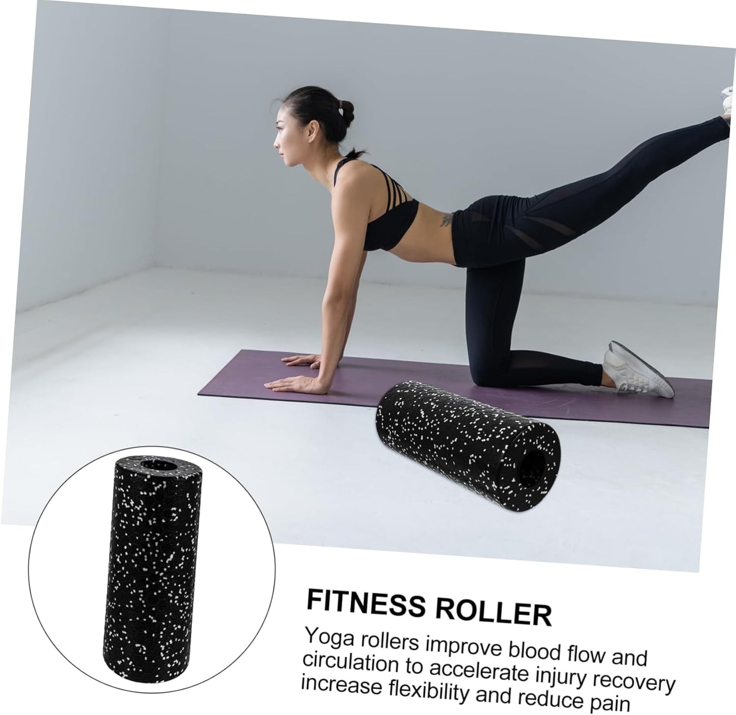 TOYANDONA Di Colonne Yoga Piccolo Di Allenamento Massaggiante Per i Muscoli Del Tessuto Profondo Di Massaggio Alla Schiena Da Palestra Schiuma Bianca