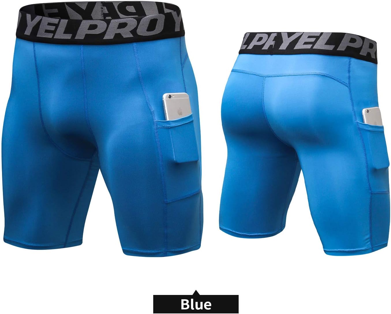 SPVISE Compression Shorts Men 1/3 Pack, Dry Fit Compression Underwear Spandex Running Shorts, Workout Athletic Shorts Pocket