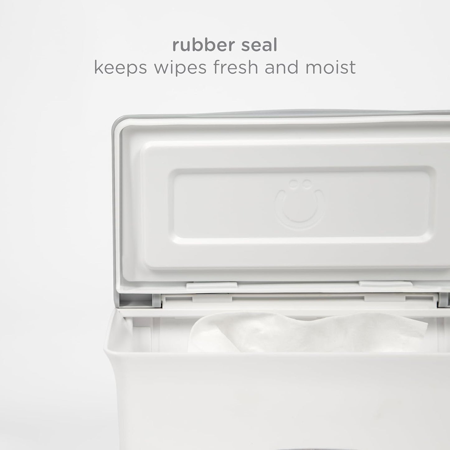 Ubbi Baby Wipes Dispenser with Weighted Plate and Secure Seal, Nursery and Baby Registry Essential to Keep Wipes Fresh, Open Water