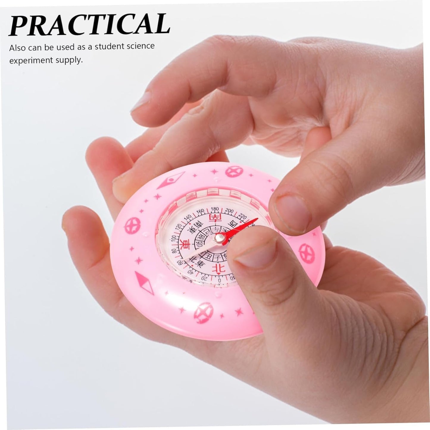 KOMBIUDA Metal Compass Hiking Mini Survival Compass Outdoor Accessory Plastic Mini Travel Compass
