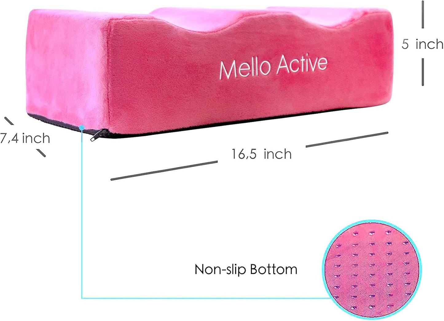 Mello Active BBL Pillow for Post-Surgery Recovery – Doctor-Recommended, Firm & Lightweight Cushion for Quick Healing – Portable Support for Car, Office & Home – Ultimate Comfort & Stability Pink