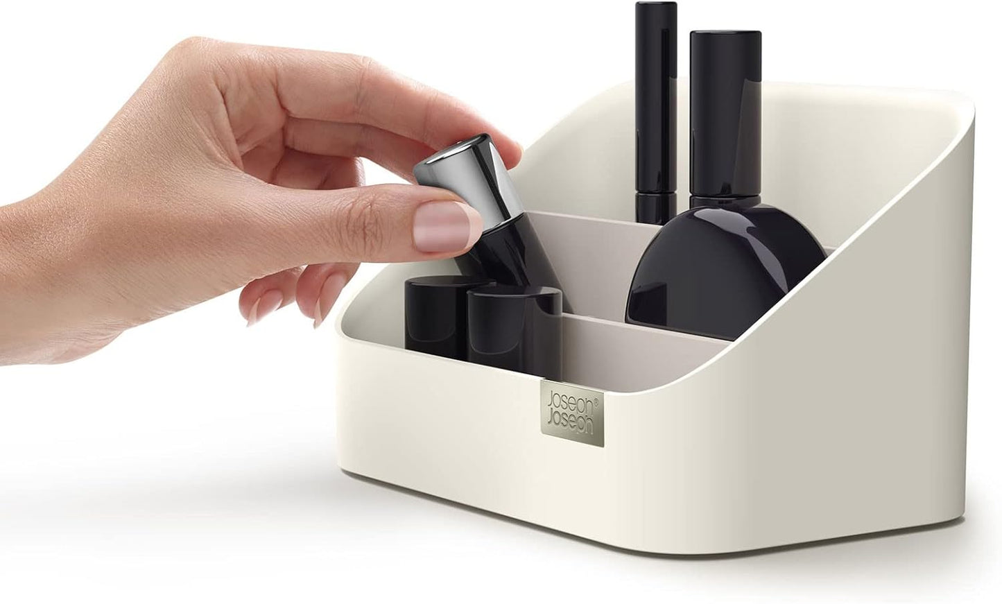 Joseph Joseph Viva Tiered Makeup Cosmetic Organiser, dismantles for easy cleaning – Shell