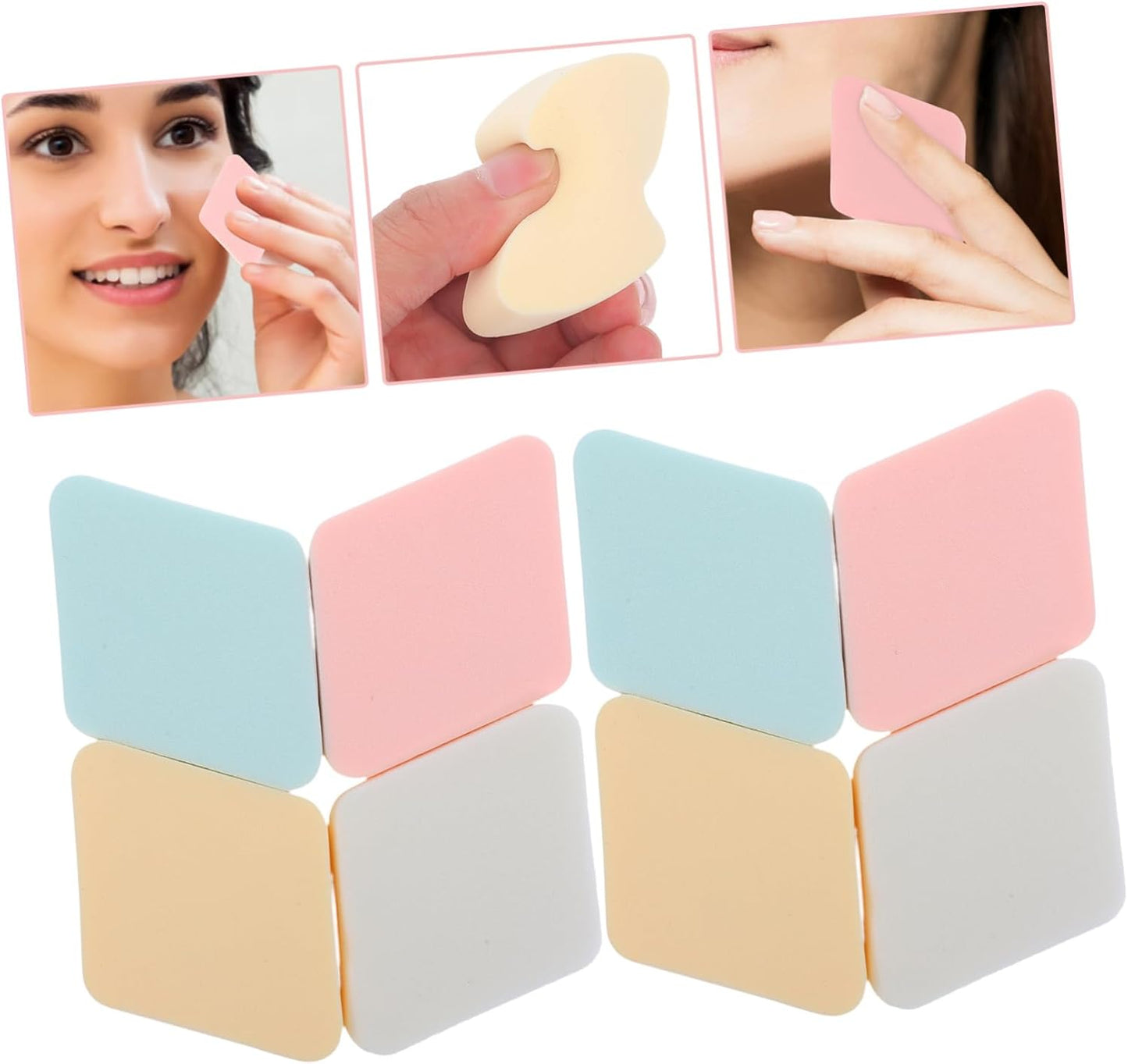 DEARMAMY 12Pezzi Polvere Per Spugnette Per Fondotinta e Cosmetici Accessori Makeup Portatili Colori Applicazione