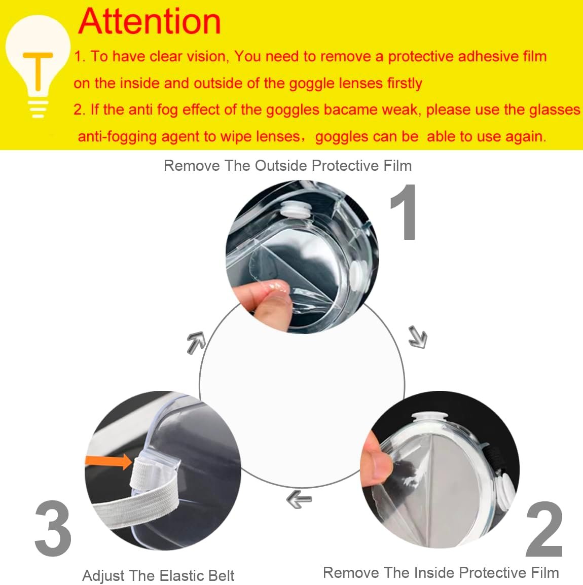 Eyeglasstor 4 Pack Protective Safety Goggle for lab chemistry soft lightweight goggles over prescription glasses Anti-Splash worker construction Eye protection Science Onion Cutting and More White