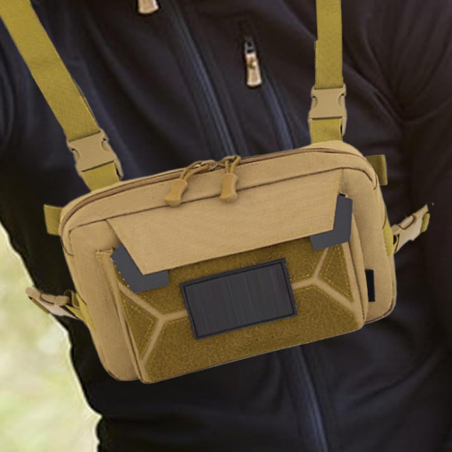 Gitekain Chest Bag, Waistcoat Backpack, Portable Waterproof Design, Shockproof Outdoor Gear, Ideal for Travel, Sports, Camping, Hiking, and Daily Adventure, 5.7x9.8 inches