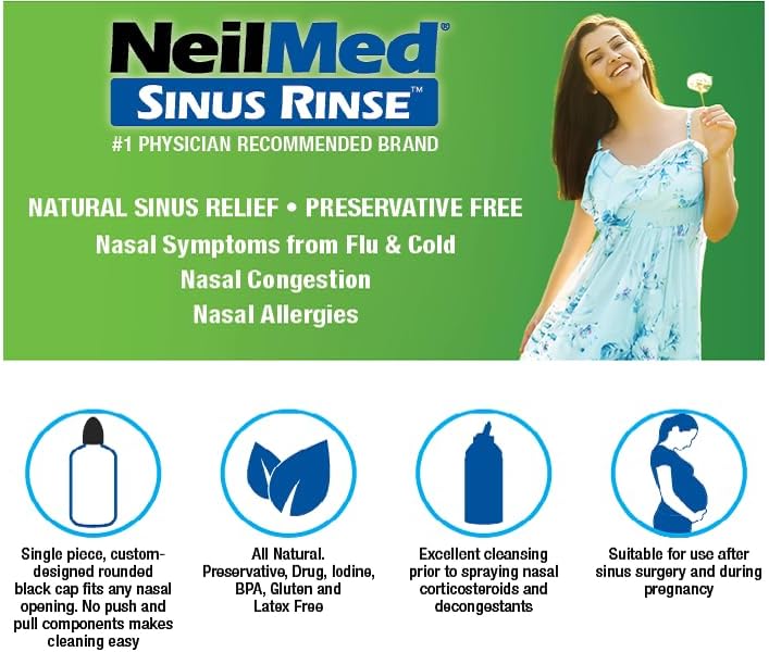 NeilMed Sinus Rinse All Natural Relief Premixed Refill Packets 100 Count (Pack of 1)