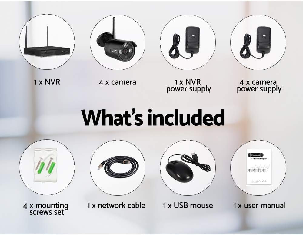 UL-TECH Wireless Camera Security, 8Ch 1080P Wi-Fi Video Surveillance System