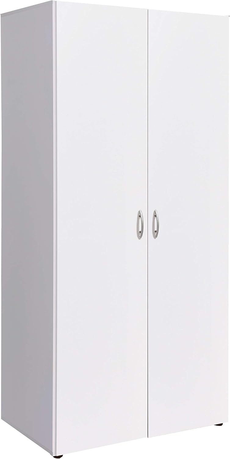 AVANTI TRENDSTORE - Balu 2.3 and 4 Hinged Door Wardrobe, Available in 2 Different Colours and 3 Different Widths (White, 2 Doors)