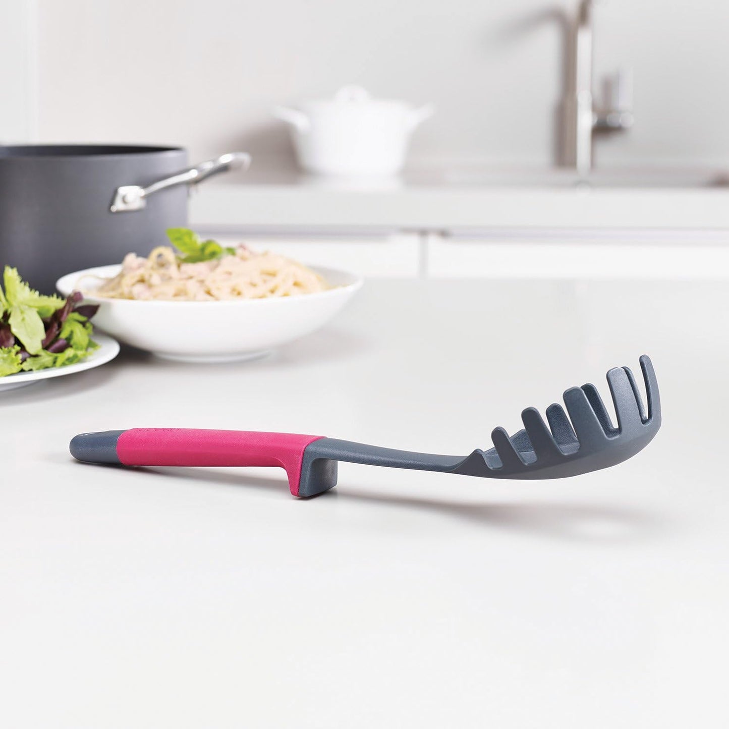 Joseph Joseph Elevate - Kitchen tools & gadgets Carousel 6-Piece Utensil Set with rotating stand, Ergonomic silicone handles, non stick head- Green